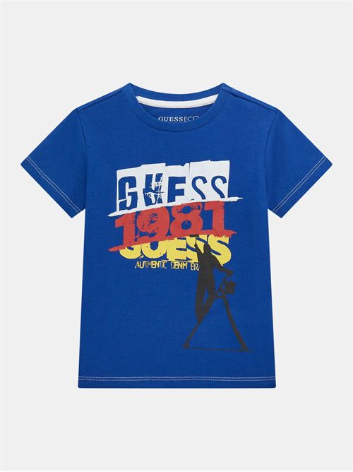 t-shirt bambino blu GUESS | N5RI02K8HM4/G739